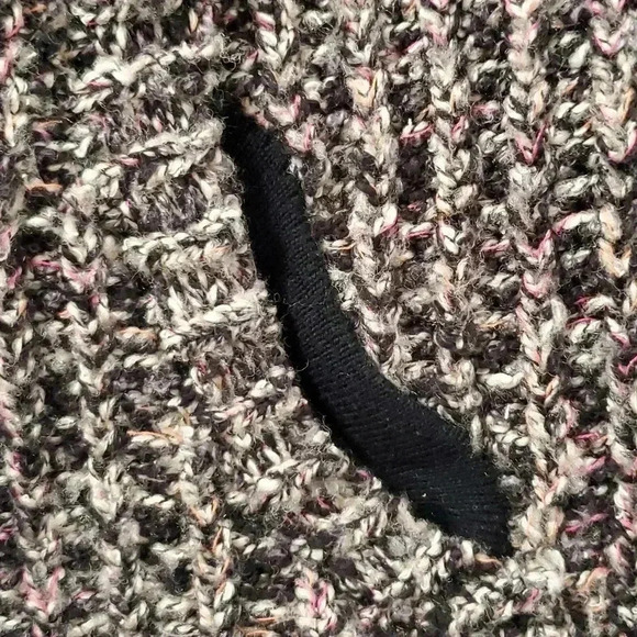 Free People Moto Side Asymetrical Zip Cardigan tweed Jacket Size M - Picture 10 of 11